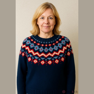 𝅺JOE FRESH Nordic Patterned Sweater L